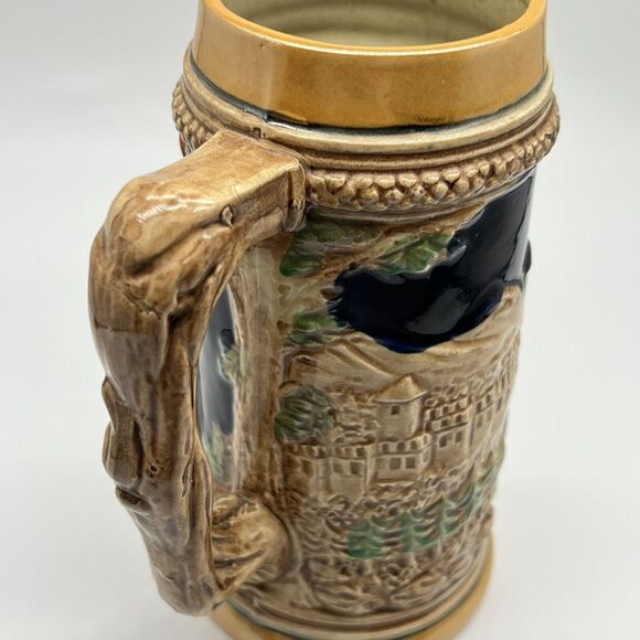 Vintage Napcoware Lusterware German Beer Stein Mug Cup 1960s Japan 7” Ceramic - Picture 10 of 14